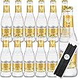 Fever-Tree Tonic Water Premium Cocktail Mixer 6.8 fl oz Glass Bottles 12 Pack + 20 Plastic Stirrer Sticks by KOOL8SHOP Infinite Deals