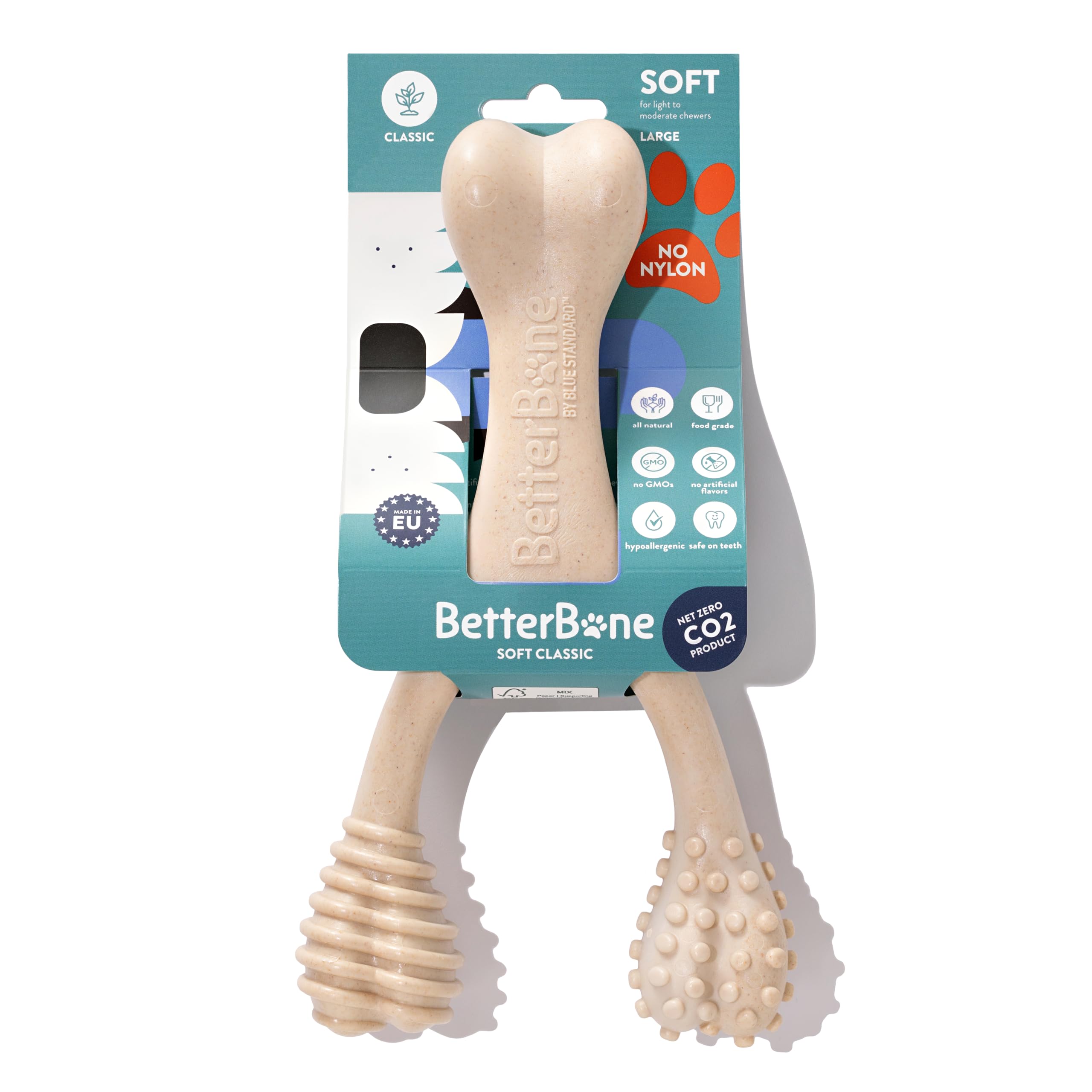 Photo 1 of BetterBone - All-Natural, Nylon-Free Dog Chew Toys - Soft Density - Ideal for Light to Moderate Chewers - Non-Toxic, Promotes Dental Health, Splinter-Resistant, Sustainably Made