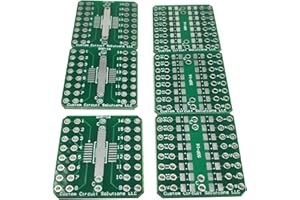Custom Circuit Solutions – SMD to DIP Breakout PCB Module, 16-Pin, SOP (0.65mm Pitch) to DIP Adapter Header with Integrated SMT Resistor and/or Capacitor Pads – 6 Pieces