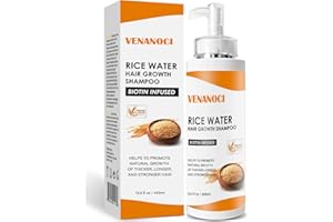 PHARMBANNER Hair Growth Shampoo, Biotin Shampoo with Rice Water, Rosemary and Caffeine for Natural Thickening, Ideal Solution for Thinning Hair, Hair Loss, Hair Regrowth for Women and Men -13.5 Fl Oz