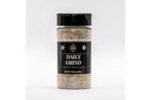 Fabulous Foodie Daily Grind - Salt, Pepper, Garlic, and Onion Blend - Fresh Gourmet Spices - Pairs Perfectly with Meats, Vegetables, & Fish - All Natural Ingredients - 7.25oz (204g)
