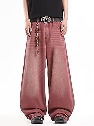 DFGIGT Mens Streetwear Hip Hop Baggy Jeans Wide Leg