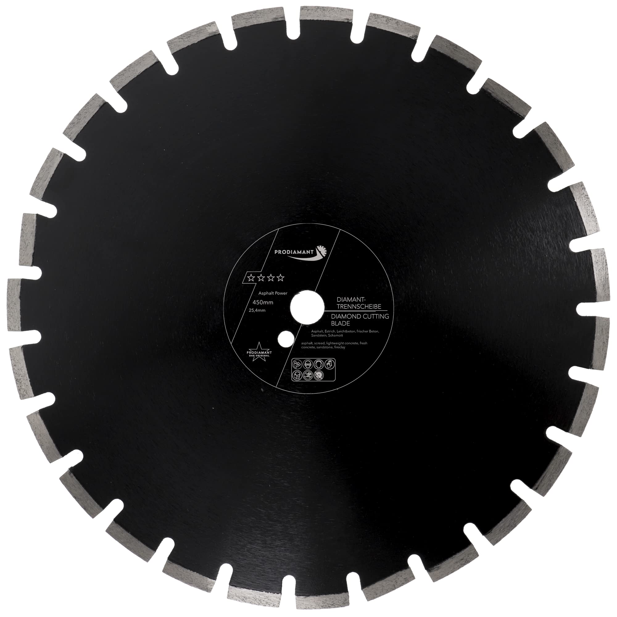 PRODIAMANT Diamond Disc 450 mm x 25.4 mm Abrasive for Roads, Asphalt, Screed, Light Concrete, Fresh Concrete, Sandstone and Fireclay — image 1