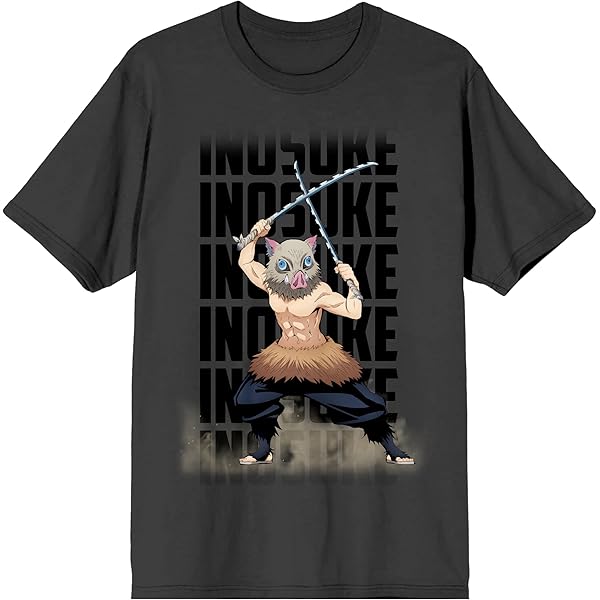 Demon Slayer Sanemi Shinazugawa Adult Black Crew Neck Short Sleeve