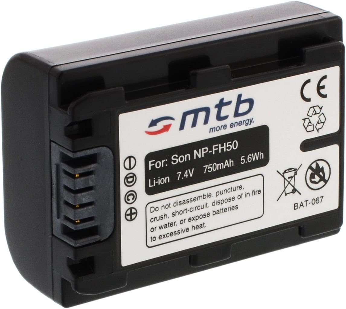 Batería NP-FP50/FH50 para Sony DSC-HX1, HX100, HX100V, HX200V: Amazon ...