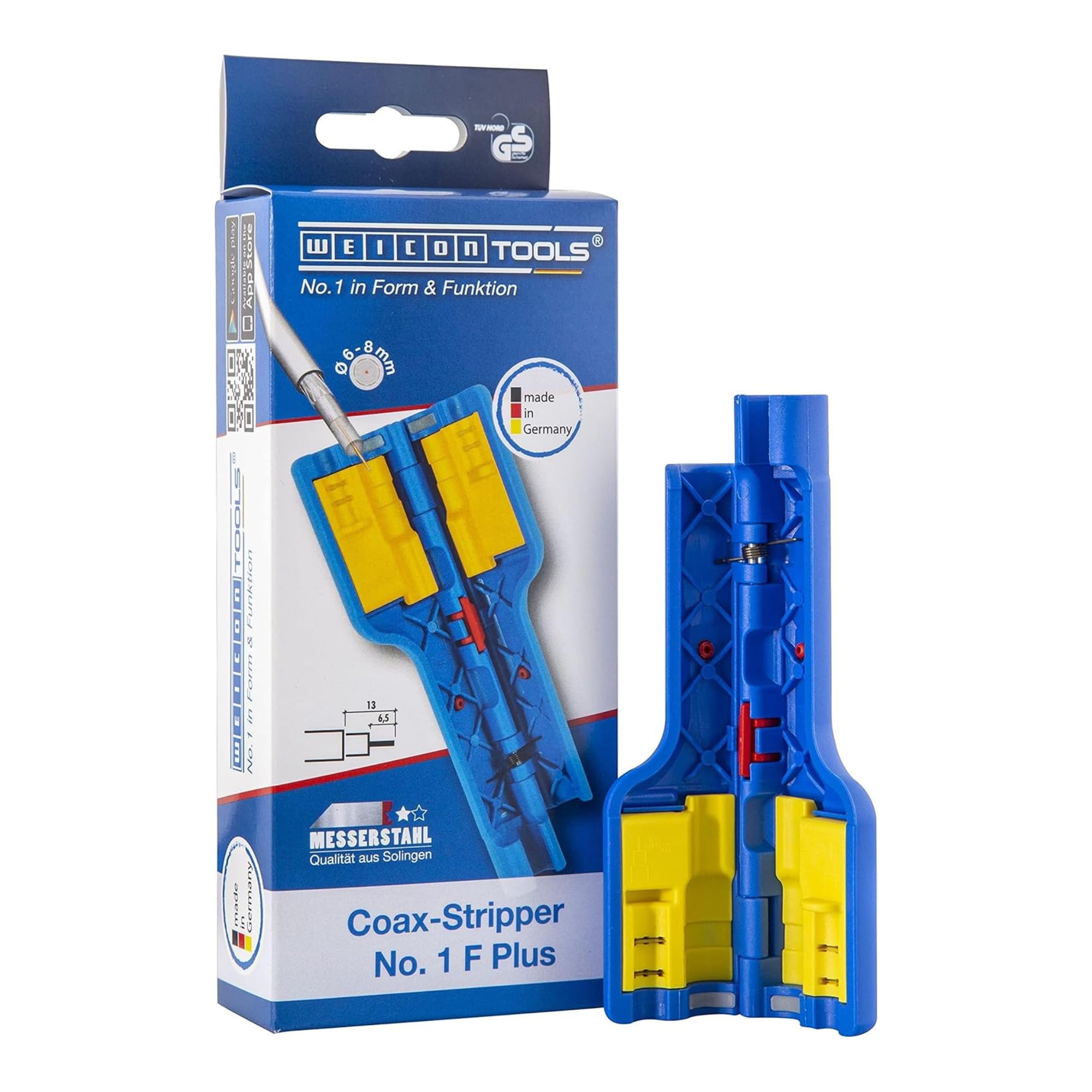 WEICON Coax-Stripper No 1 F Plus | Suitable for F-compression connectors for 6,5mm