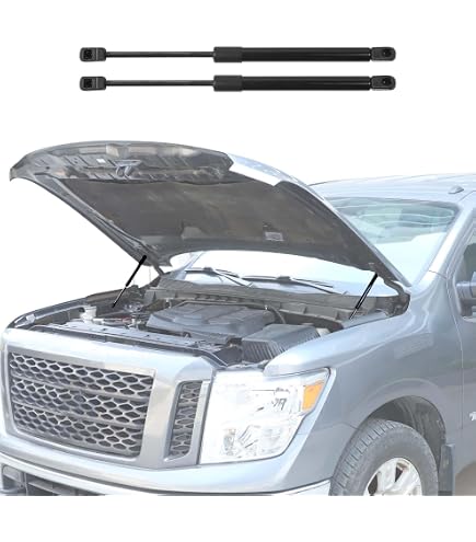 Hood Lift Supports For Nissan Titan XD (2016-2022) - Qty 2, PM3706 Compatible, 13.43" Extended Length
