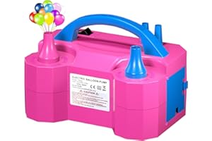 CLOMAY Balloon Pump, Balloon Pump Electric, Electric Balloon Pump at Home, Portable Air Blower with Dual Nozzle Balloon Air Pump for Decoration, Party and Save Time