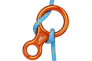 CyberDyer 35KN Figure 8 Descender, Rescue Figure 8 Rappelling Gear Belay Device Aviation Aluminum Rigging Plate for Climbing Belaying and Rappelling