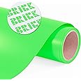 Siser Brick 600 Heat Transfer Vinyl, 19.6" x 1FT Sheet (Fluorescent Green) - Compatible with Siser Romeo/Juliet & Other Professional or Craft Cutters - 3D HTV - CPSIA Certified