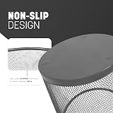 KEPLIN Round Trash Can 2 Pack Silver Non-slip Mesh Bins Modern Design view 4