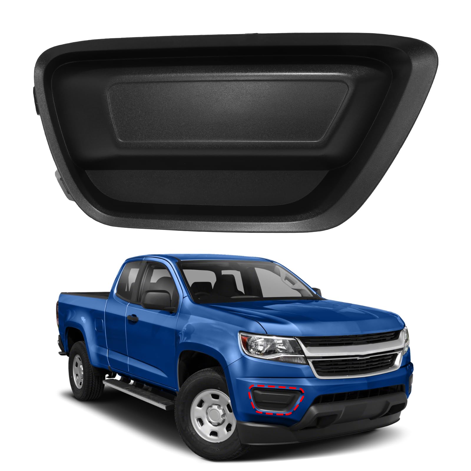 Photo 1 of BXZ Passenger Right Side Fog Light Lamp Cover Compatible with 2015-2020 Chevrolet Colorado GM1039183