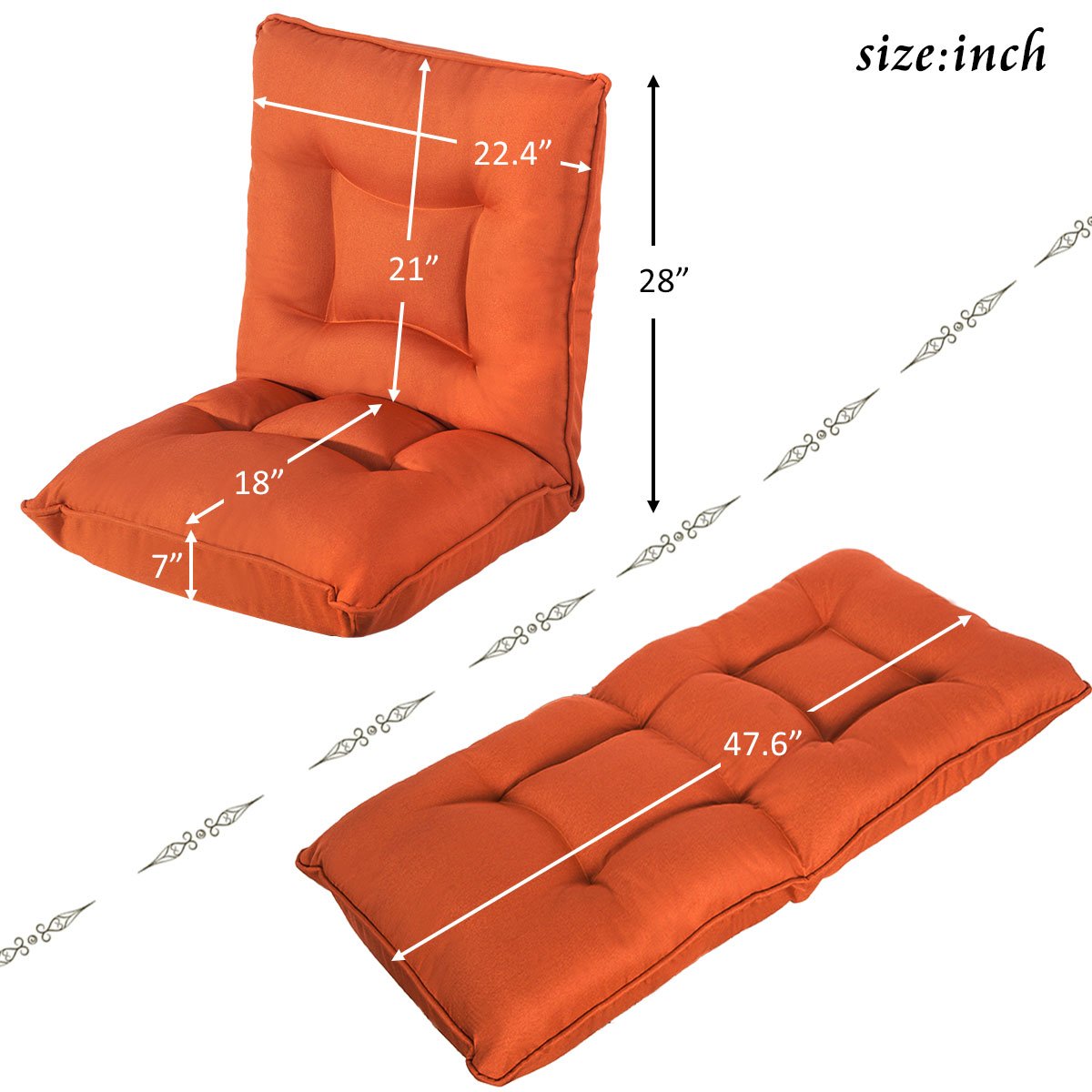 Harper&Bright Designs Folding Floor Gaming Chair Sofa Lounger Bed