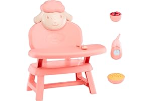 BABY born Baby Doll Mealtime Table - Includes Nourishing Food, Sturdy, High-End Design, Fits Dolls up to 17", for Kids Ages 3 and Up
