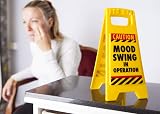 Boxer Gifts Mood Swing Novelty Warning Sign Yellow view 5