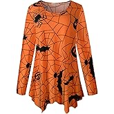 LARACE Womens Long Sleeve Flattering Comfy Tunic Loose Fit Flowy Top