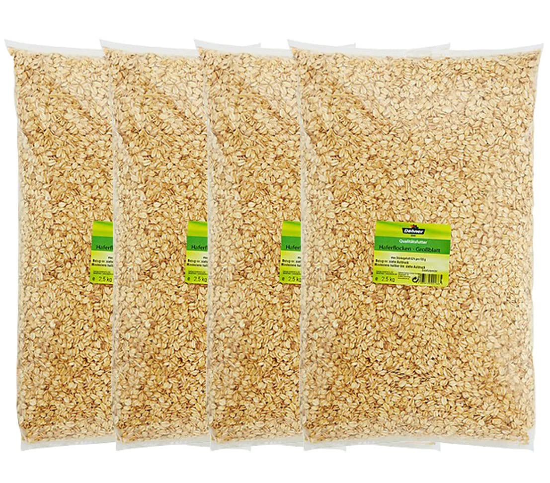 Dehner Oatmeal Large Leaf for Wild Birds 4 x 2.5 kg (10 kg)
