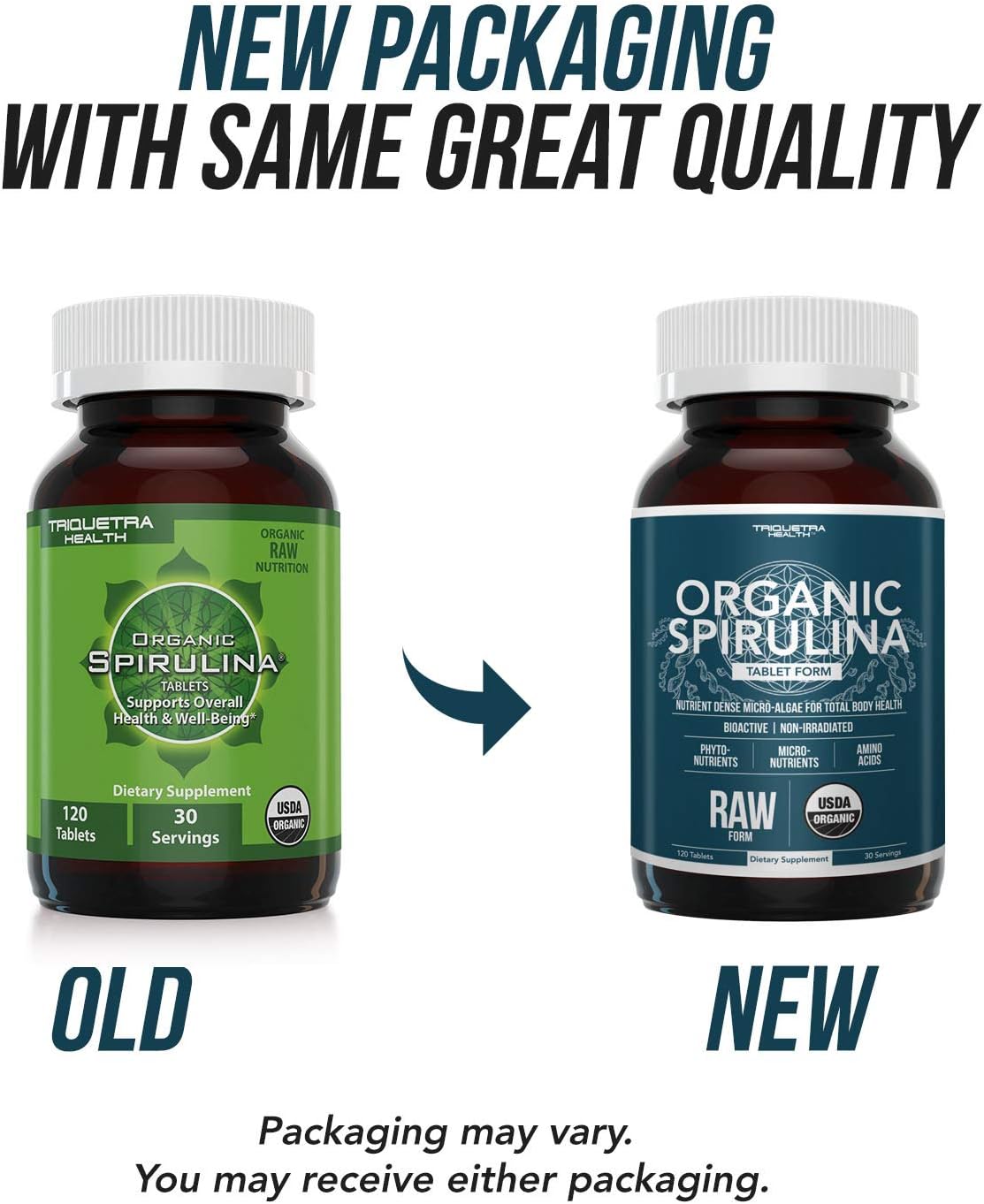 Organic Spirulina Tablets – Highest Nutrient Density & Purest Spirulina in World, Guaranteed - Raw Certified, 4 Organic Certifications, Non-Irradiated (120 Tablets): Health & Personal Care