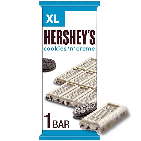 HERSHEY’S COOKIES ‘N’ CREME XL, CANDY BAR, 4 OZ (16 PIECES)