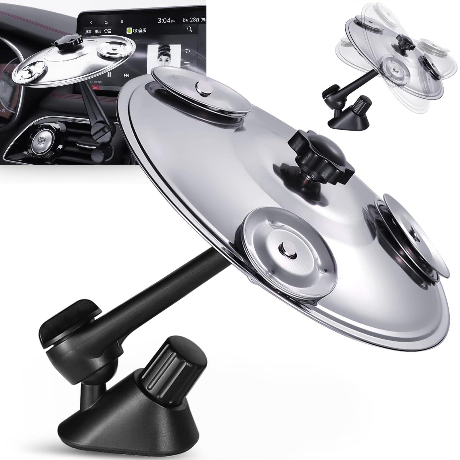 Photo 1 of NEW UPGRADED Air Vent Drum Cymbal for Car with 6 Mini Cymbals, Fun Car Symbol Drum Easy Clip-On Cymbals for Cars Dashboard, Quirky Gift for Road Trips & Music Lovers Make Your Driving More Fun