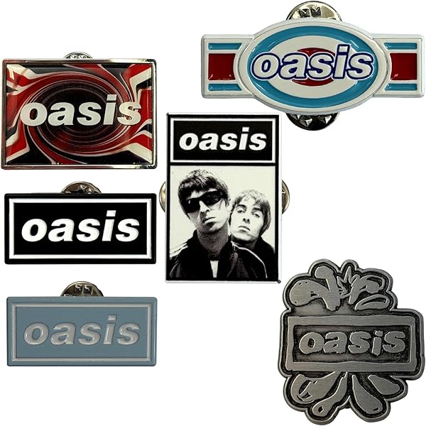 Oasis Logo Sky Blue Band Logo Keyring Keychain Size One Size