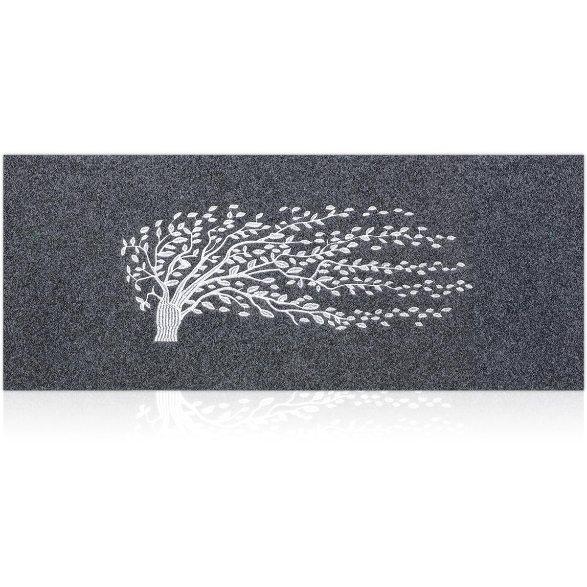 AOAOPQ Front Door Mat Outdoor Door Mat Entrance Heavy Duty Non Slip Barrier Mat Absorbent Rubber Mats for Floor Kitchen Entrance Rugs Carpet Runner Front Door 120x45 Cm Grey