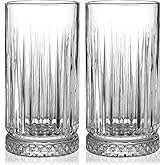 GYRUT Tall Drinking Glasses Set of 4-16oz Glass Cups for Kitchen - Elegant Highball Glassware for Water, Ice Coffee, Cocktail, Cold Beverage