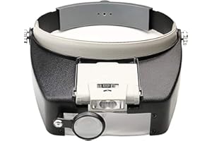 Beileshi Head Magnifier LED Illuminated Multi-Power Helmet Magnifying 1.5X 3X 8.5X 10x Magnifying Tools for Watch Repair, Arts & Crafts or As General Reading Aid