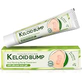 Keloid Bump Removal, Silicone Scar Gel &ndash; Bump Appearance Care for Keloid | Piercing &amp; Raised Skin Texture, Hydrating Formula for Face &amp; Body, Non-Greasy Aftercare Cream with Medical-Grade Silicone