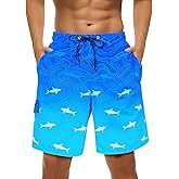 OlyPegic Mens Swim Trunks Bathing Suit Mens Swimsuit Swimwear Beach Shorts Quick Dry 9 Inch Mesh Lining with Zipper Pock