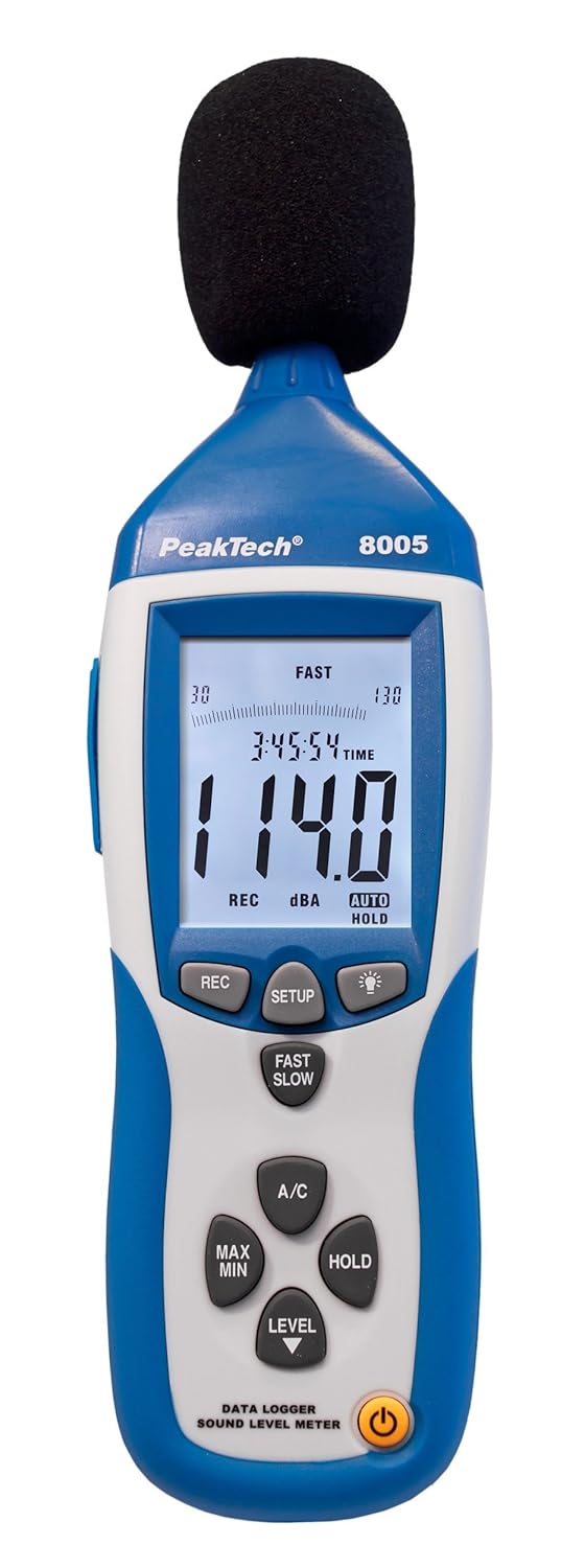 PeakTech 8005 Sound level meter with 32000 points Data logger & USB