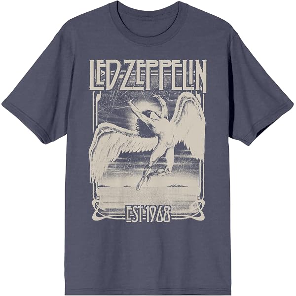 Amazon.com: Led Zeppelin Icarus Falling 68 Crew Neck Short Sleeve