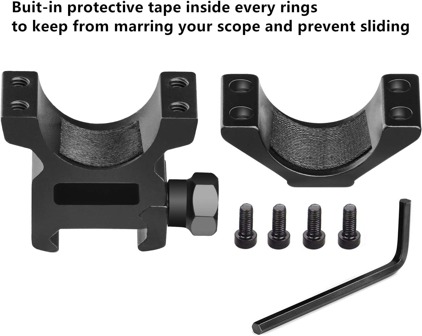 TACwolf 1 Inch Scope Rings, 2Pcs Medium Profile and 2Pcs High Profile Scope Mount Rings for Picatinny/Weaver Rail : Sports & Outdoors