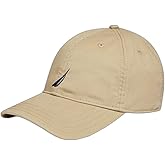 Nautica Mens Classic Logo Adjustable Baseball-Cap Hat Baseball caps, Khaki (Beige), One Size US