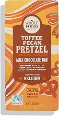 Whole Foods Market Toffee Pecan Pretzel Milk Chocolate Bar, 4.9 OZ