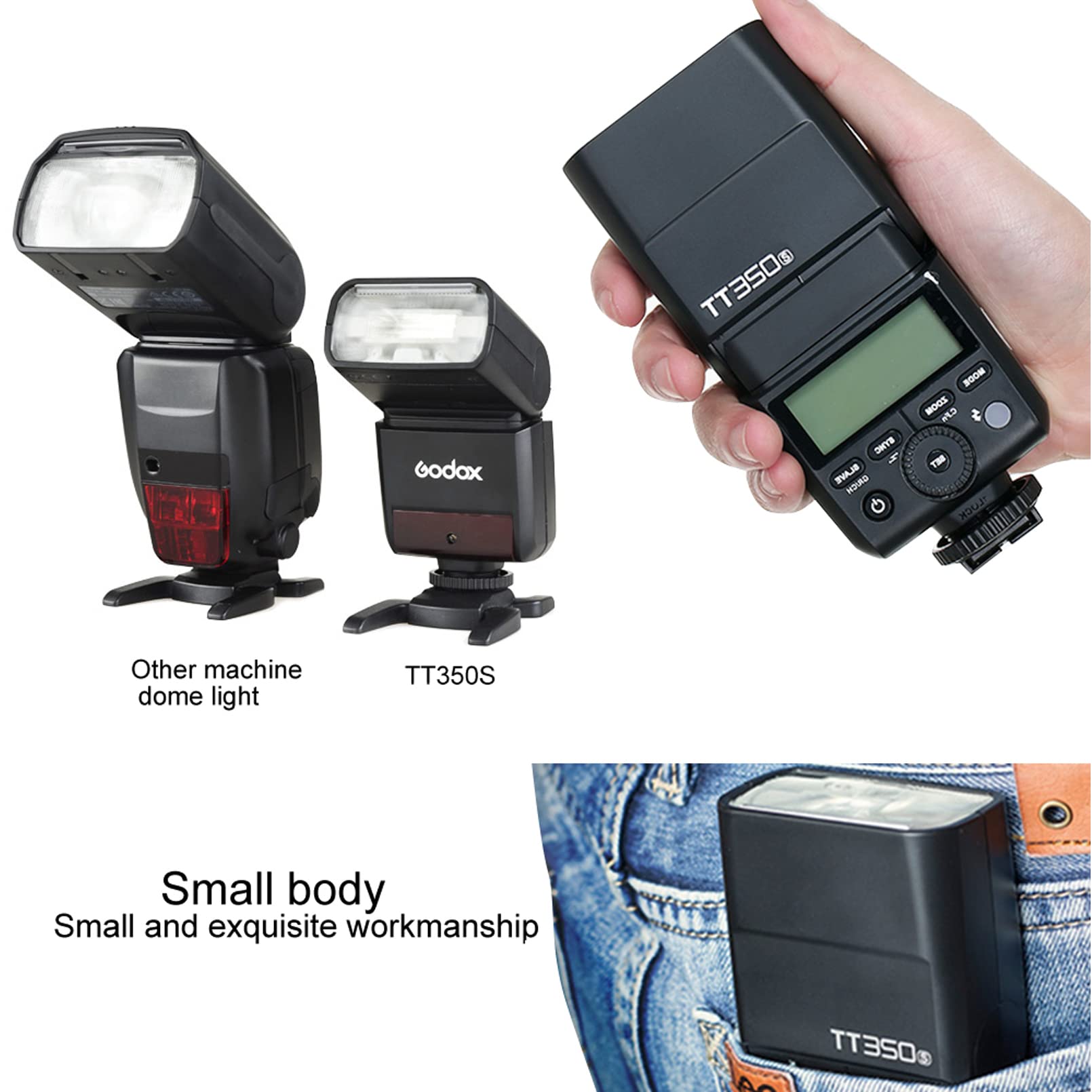 Godox TT350S Flash Speedlite for Sony Camera, 2.4G Wireless GN36 1/8000s HSS TTL Camera Flash with Godox XProII-S TTL Wireless Flash Trigger Compatible for Sony Camera A7 A7R A7S A7-II A7-III etc