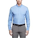 Van Heusen Mens Dress Shirts Regular Fit Silky Poplin Solid
