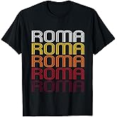 Roma Retro Wordmark Pattern - Vintage Style T-Shirt T-Shirt