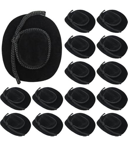 Mini Doll Bucket Hats - Yellow Decorative Tiny Hats For Doll Crafts And Miniature Displays