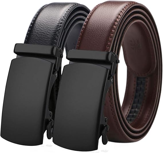 West Leathers Men's Premium 100 Full Grain Leather Ratchet Belts