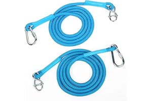 DONILIGA Adjustable Tree Swing Rope (2 Pack) Tree Swing Strap - Suitable for Outdoor Swings, Hammocks, and Amusement Parks Rope Extensions - Length 5.9 FT (71") (Blue)