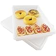 Continental Plastics Fish Tubs/Food Storage Bins 10lb 11.5x15.5x2", Pack of 10 Shallow Containers with Lids, White