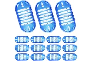 CLEANGELA 15 Pack Universal Humidifier Cleaner, Demineralization Cartridge for Humidifier Compatible with All humidifiers and Fish Tanks Cleaning Ball, Purifies Water, Reduce Scale and White Dust, Blue