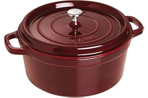 Staub Cast Iron 7-qt Round Cocotte - Grenadine, Made in France