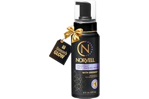 Norvell Venetian Sunless Self Tanner Mousse with Bronzer, 8 Fl Oz - Instant Self Tanning - Natural Looking - Anti-Orange - Fake Tan for Bronzing Glow