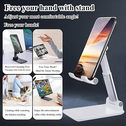 Pcs Cell Phone Stand, Adjustable Angle Height Phone Stand for