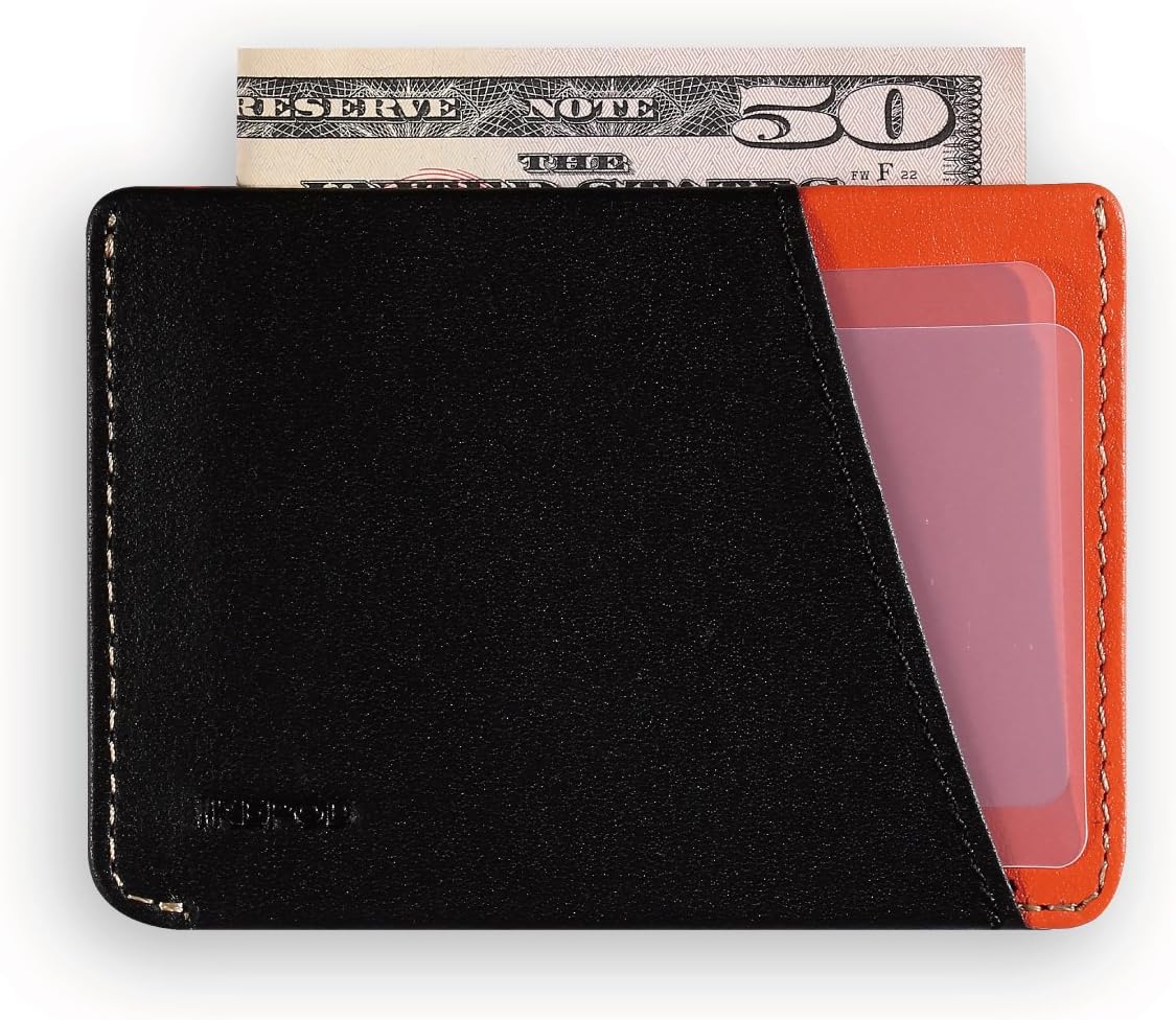 Ikepod Micro Slim Card Wallet [ Italy Made // Top Leather] Both for Men and Women [RFID Blocking and Slim Stitching]