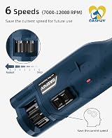 Casfuy Dog Nail Grinder Quiet 6-Speed 3 Ports LED Lights Rechargeable view 2