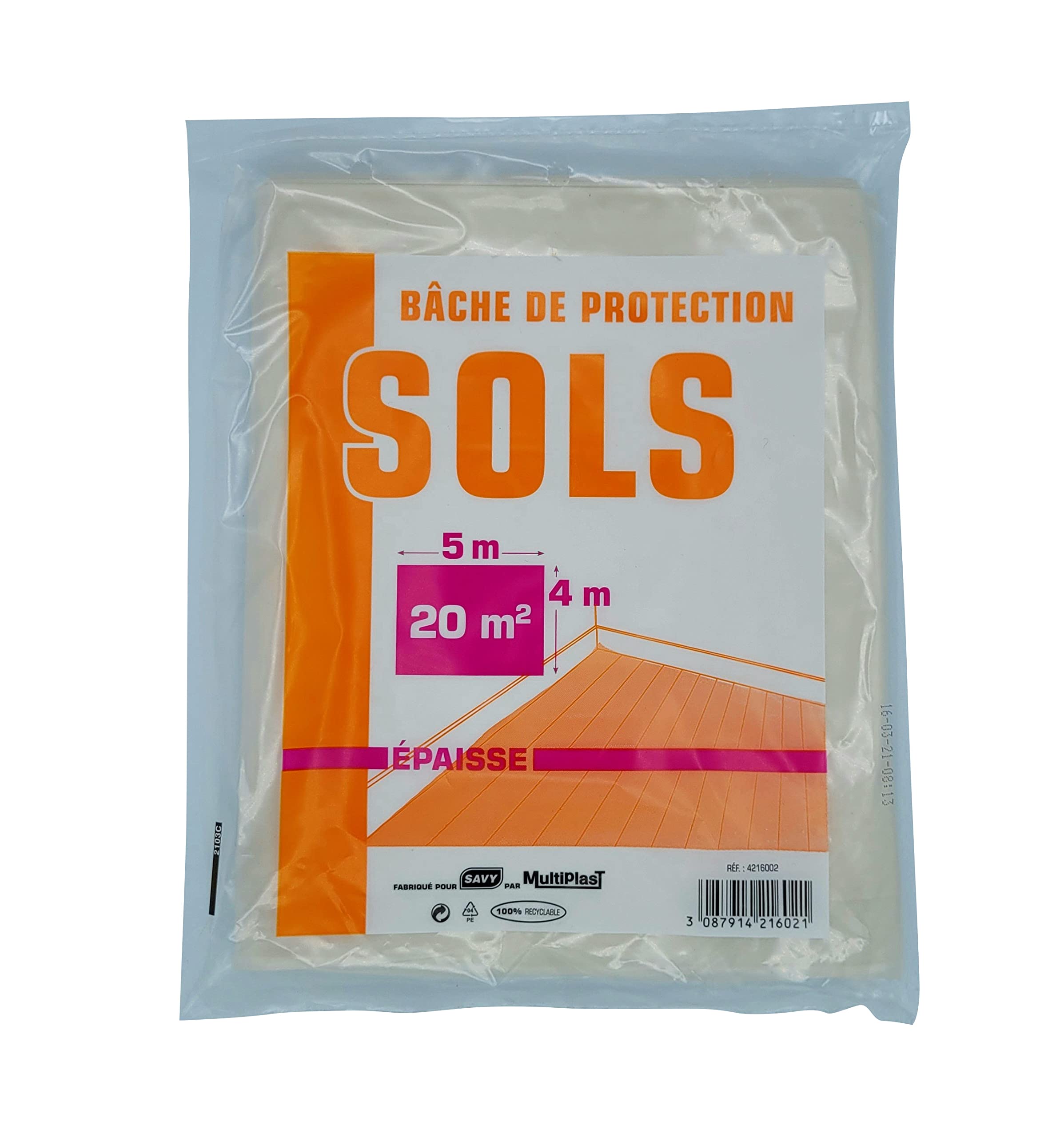 Savy 4216002 Protective Tarpaulin, White