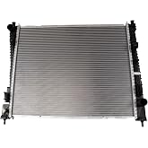 TRQ Radiator 1 Row Aluminum Core | For 2016-2021 Jeep Grand Cherokee V6 3.6L 2016-2020 Dodge Durango V6 3.6L 2021 Grand Cherokee L 2022 WK
